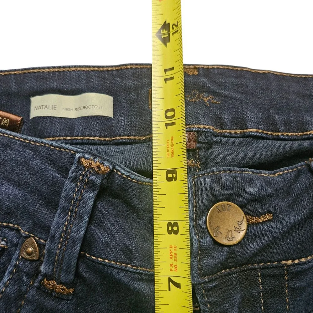 Kut from the Kloth Size 6 Natalie High Rise Bootcut Dark Wash Denim Jeans